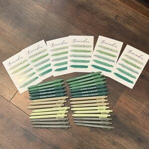 Source Unknown Green and Gray Pen Collection NWOT bundle